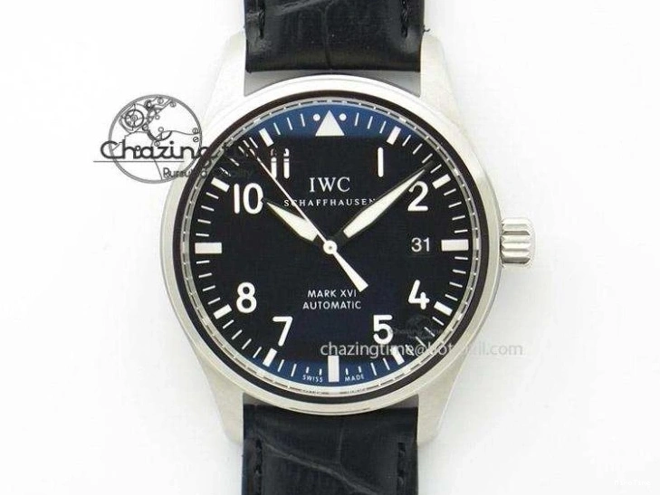 MIROTIME 0227 Ingeniuer St.Laurens SS Black Dial MK 1:1 Best Edition On Black Leather Strap  A Seasonal 7367